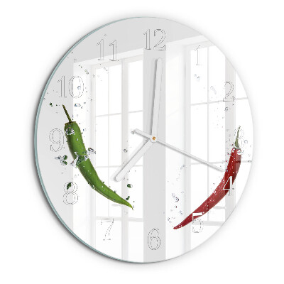 Round wall clock Chili peppers