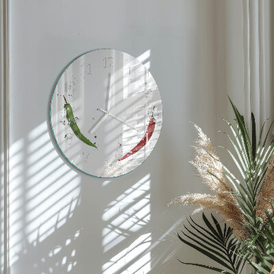 Round wall clock Chili peppers