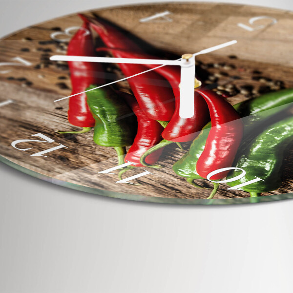 Round wall clock Chili peppers