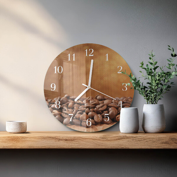Round wall clock Coffee Beans