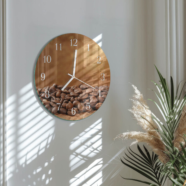 Round wall clock Coffee Beans