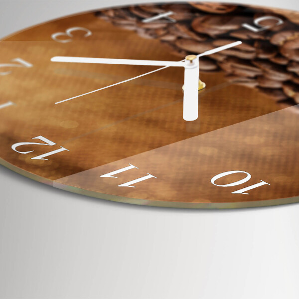 Round wall clock Coffee Beans