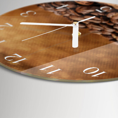 Round wall clock Coffee Beans
