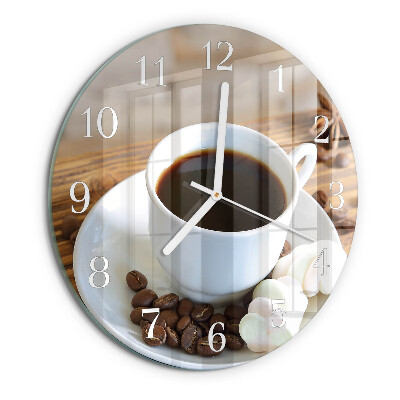 Round wall clock Coffee