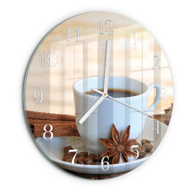 Round wall clock Coffee