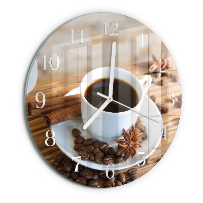 Round wall clock Coffee