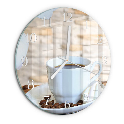 Round wall clock Coffee