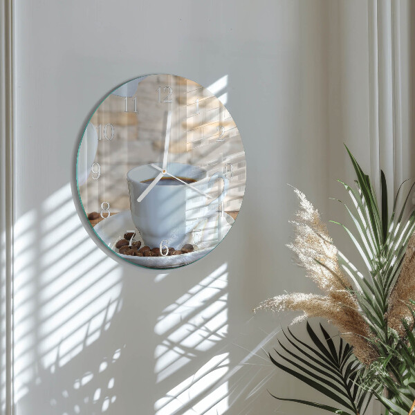 Round wall clock Coffee