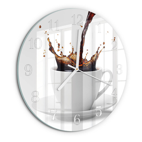 Round wall clock Coffee
