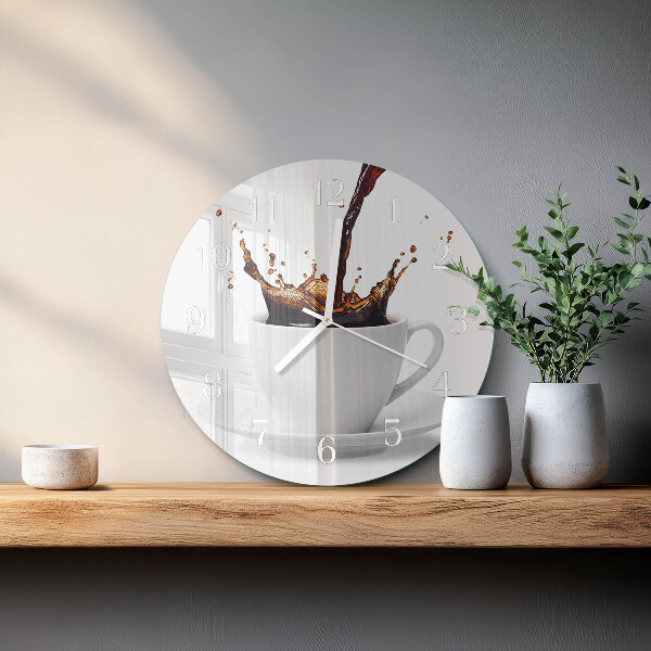 Round wall clock Coffee