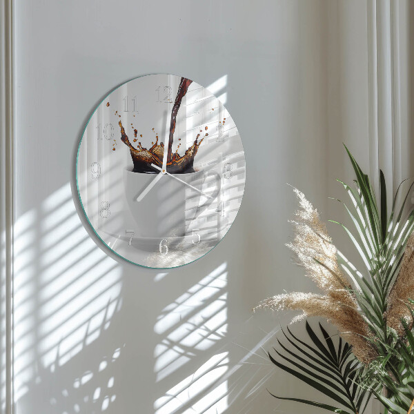Round wall clock Coffee
