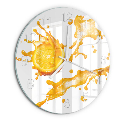 Round wall clock Orange juice