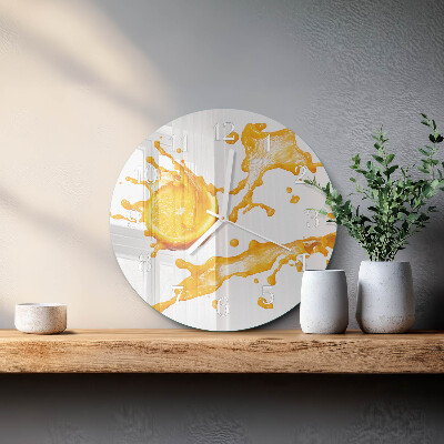 Round wall clock Orange juice