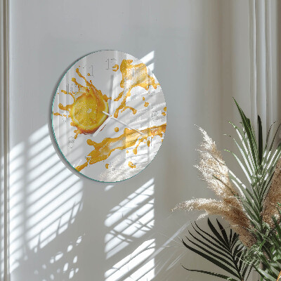 Round wall clock Orange juice
