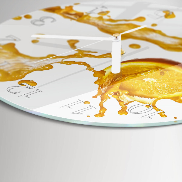 Round wall clock Orange juice