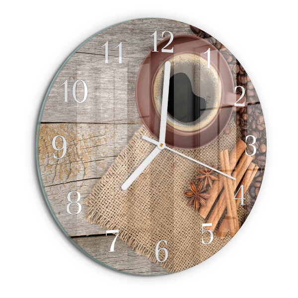 Round wall clock Coffee Beans