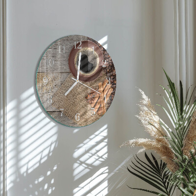Round wall clock Coffee Beans