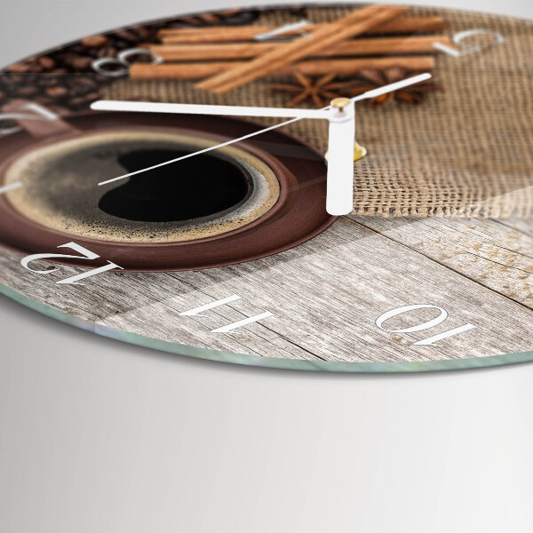 Round wall clock Coffee Beans