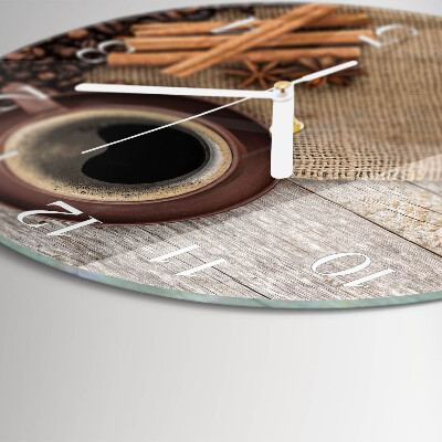 Round wall clock Coffee Beans