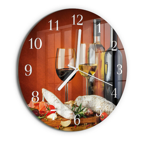 Round wall clock Wine