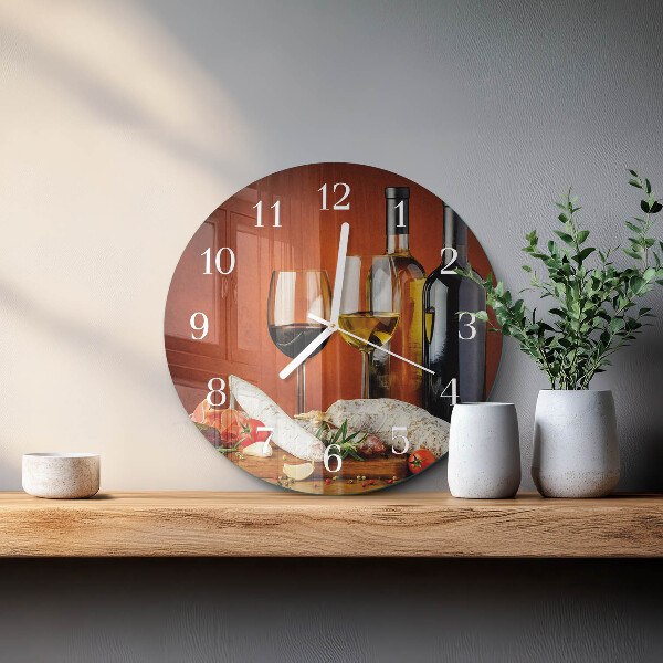 Round wall clock Wine