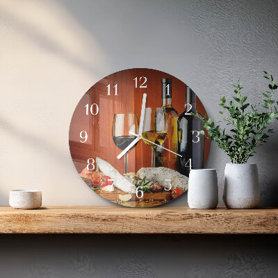 Round wall clock Wine