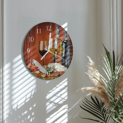 Round wall clock Wine