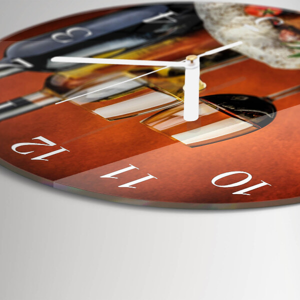Round wall clock Wine
