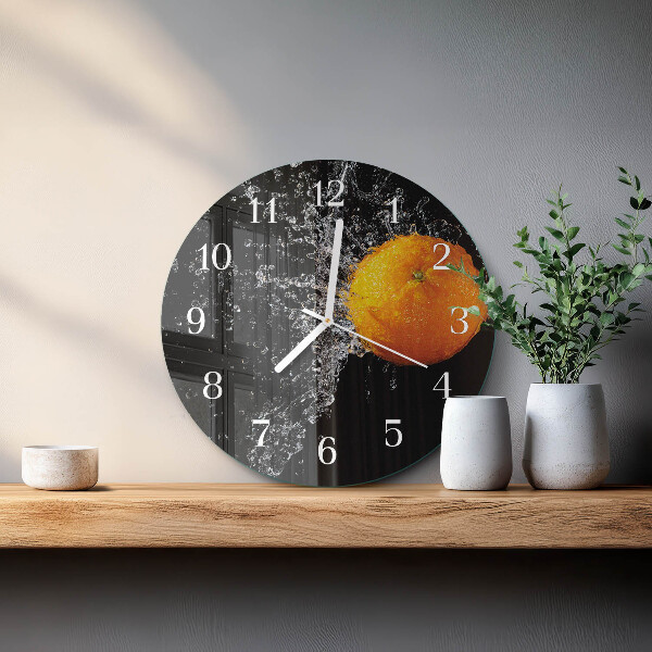 Round wall clock Orange