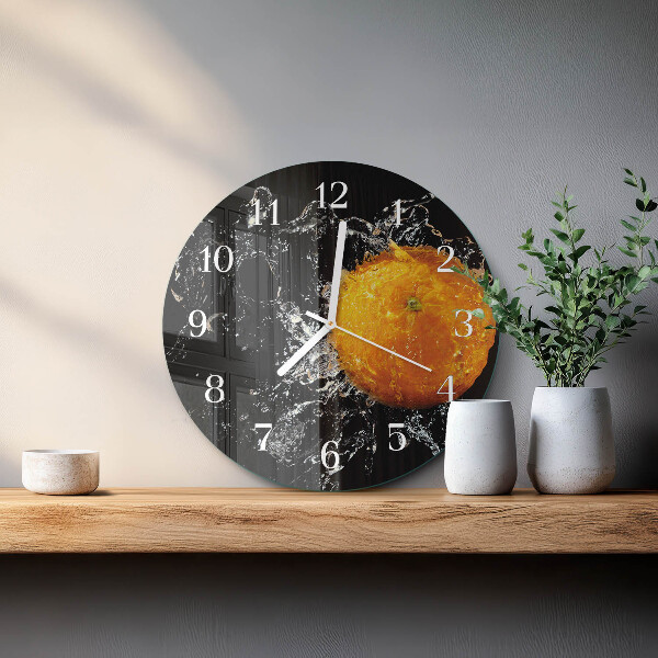 Round wall clock Orange