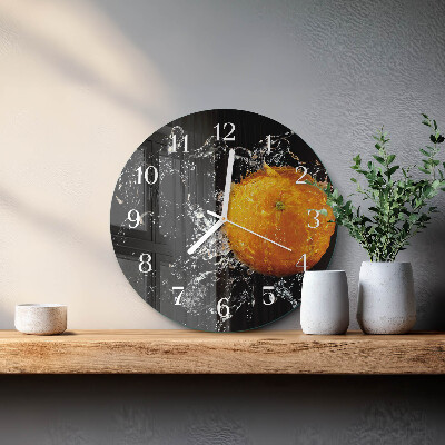 Round wall clock Orange