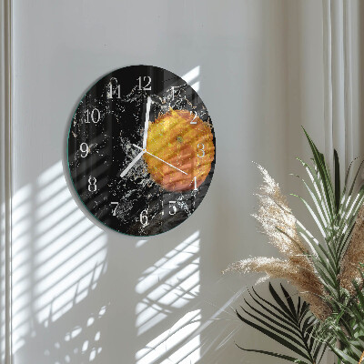 Round wall clock Orange