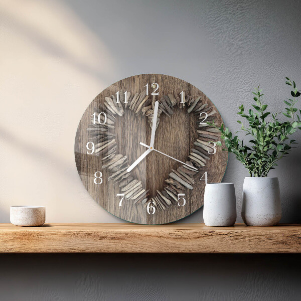 Round wall clock Heart
