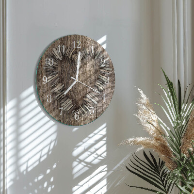 Round wall clock Heart