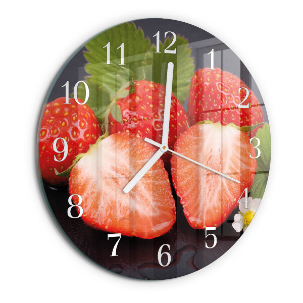 Round wall clock Strawberries