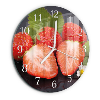 Round wall clock Strawberries