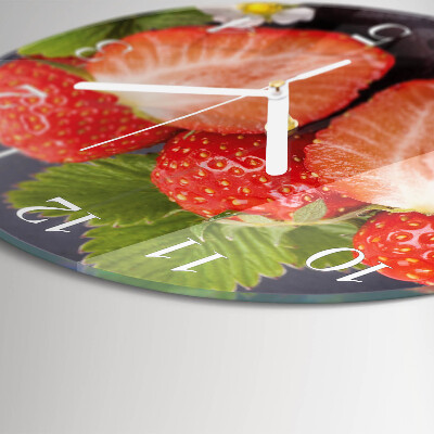 Round wall clock Strawberries