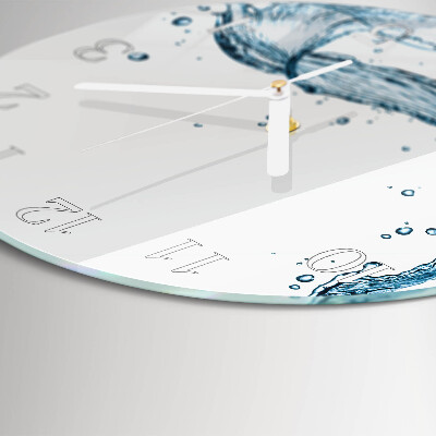 Round wall clock Water