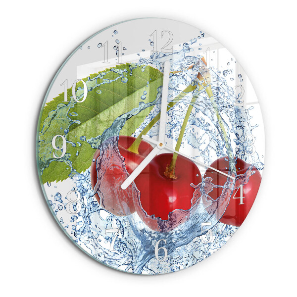 Round wall clock Cherries