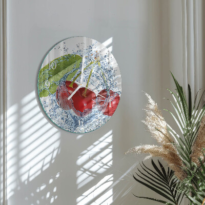 Round wall clock Cherries