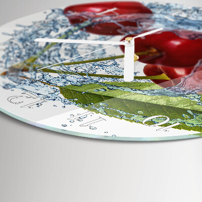 Round wall clock Cherries