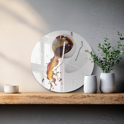 Round wall clock Coffee