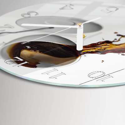 Round wall clock Coffee