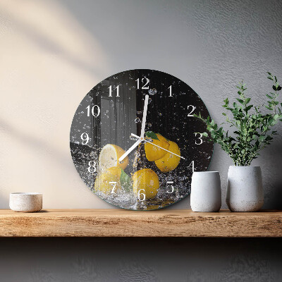 Round wall clock Lemons