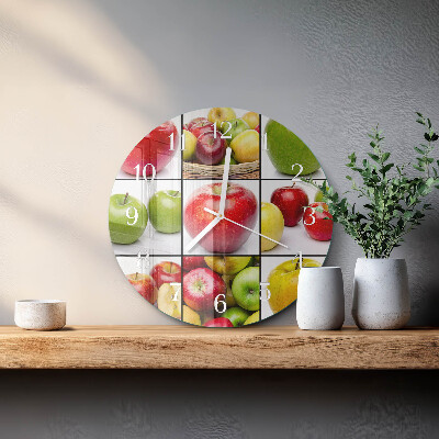 Round wall clock Apples