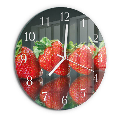 Round wall clock Strawberries