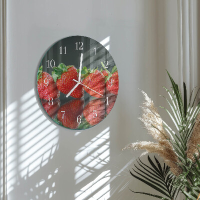 Round wall clock Strawberries