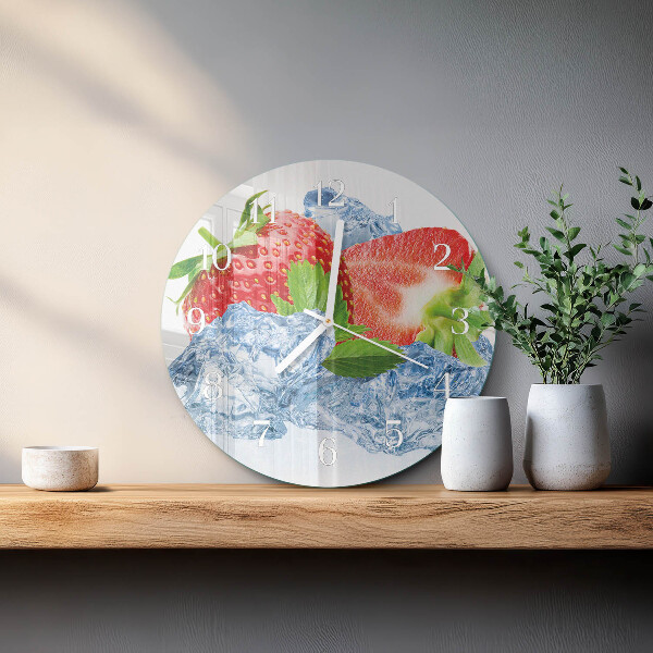 Round wall clock Strawberry Ice Cream