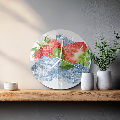 Round wall clock Strawberry Ice Cream