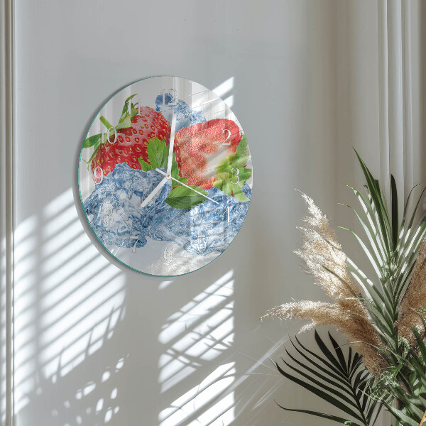 Round wall clock Strawberry Ice Cream